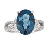 Image 1 : 8.28 ctw Topaz and Diamond Ring - 14KT White Gold