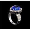 Image 4 : 14KT White Gold 7.39 ctw Tanzanite and Diamond Ring