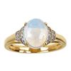 Image 1 : 1.65 ctw Opal and Diamond Ring - 14KT Yellow Gold