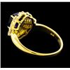 Image 3 : 1.19 ctw Sapphire and Diamond Ring - 18KT Yellow Gold