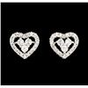Image 1 : 0.42 ctw Diamond Earrings - 14KT White Gold