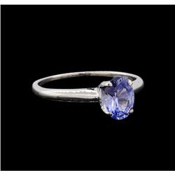 1.12 ctw Tanzanite Ring - 14KT White Gold