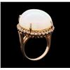 Image 4 : 23.03 ctw Opal and Diamond Ring - 14KT Rose Gold