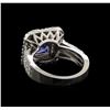 Image 3 : 14KT White Gold 2.93 ctw Tanzanite and Diamond Ring