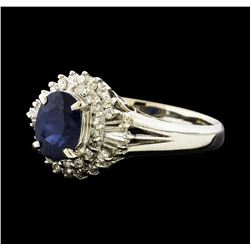 1.15 ctw Sapphire and Diamond Ring - Platinum