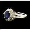 Image 1 : 1.15 ctw Sapphire and Diamond Ring - Platinum