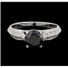 Image 2 : 1.92 ctw Black Diamond Ring - 14KT White Gold