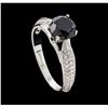 Image 4 : 1.92 ctw Black Diamond Ring - 14KT White Gold