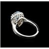 Image 3 : 2.94 ctw Aquamarine and Diamond Ring - 14KT White Gold