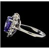 Image 3 : 2.76 ctw Tanzanite and Diamond Ring - 14KT White Gold