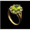 Image 4 : 2.24 ctw Peridot, Tsavorite and Diamond Ring - 10KT Yellow Gold