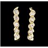 Image 1 : 0.20 ctw Diamond Earrings - 14KT Yellow Gold