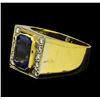 Image 1 : 4.17 ctw Sapphire and Diamond Ring - 18KT Yellow Gold