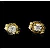 Image 1 : 0.10 ctw Diamond Stud Earrings - 14KT Yellow Gold