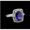 Image 1 : 2.84 ctw Tanzanite and Diamond Ring - 14KT White Gold