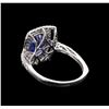 Image 3 : 2.84 ctw Tanzanite and Diamond Ring - 14KT White Gold