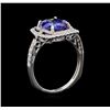 Image 4 : 2.84 ctw Tanzanite and Diamond Ring - 14KT White Gold