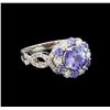 Image 1 : 14KT White Gold 1.85 ctw Tanzanite and Diamond Ring