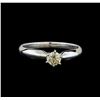 Image 2 : 14KT White Gold 0.33 ctw Round Cut Diamond Solitaire Ring