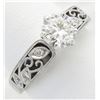 Image 5 : 1.07 ctw Designer Certified Simon G Diamond Ring - 14KT White and Yellow Gold