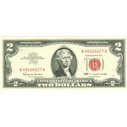 1963 $2 XF/AV Red Seal Note