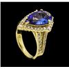 Image 4 : 2.90 ctw Tanzanite and Diamond Ring - 14KT Yellow Gold