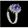 Image 4 : 2.42 ctw Tanzanite and Diamond Ring - 14KT White Gold