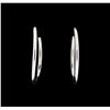 Image 1 : 14KT White Gold Circle Earrings