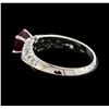 Image 3 : 1.37 ctw Ruby and Diamond Ring - 18KT White Gold