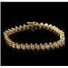 Image 1 : 4.90 ctw Diamond Bracelet - 14KT Yellow Gold