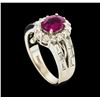 Image 4 : Ruby and Diamond Ring - Platinum