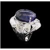 Image 4 : Sterling Silver 22.04 ctw Tanzanite Ring