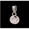 Image 1 : 0.10 ctw Diamond Pendant - Platinum