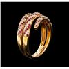 Image 4 : 0.37 ctw Ruby and Diamond Ring - 18KT Rose Gold