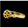 Image 1 : 18KT Yellow Gold Motion Ring With Spinning Ball