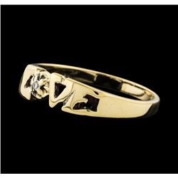 0.01 ctw Diamond Ring - 14KT Yellow Gold