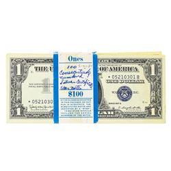 Original 1957B $1 Star Note Silver Certificate Pack of 100