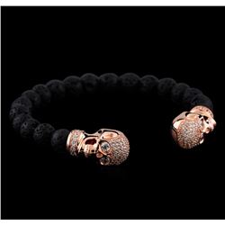 Cozmo CZ Skull Cuff Bracelet