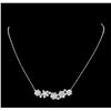 Image 1 : 3.55 ctw Diamond Necklace - 14KT White Gold