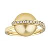 Image 1 : 13.30 ctw Pearl and Diamond Ring - 18KT Yellow Gold