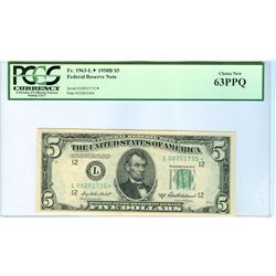 1950B PCGS CN 63PPQ $5 Federal Reserve Star Bank Note