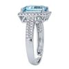 Image 2 : 3.18 ctw Aquamarine and Diamond Ring - 14KT White Gold
