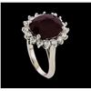 Image 4 : 6.30 ctw Ruby and Diamond Ring - 14KT White Gold