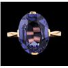 Image 2 : 5.00 ctw Lab Created Alexandrite Ring - 14KT Rose Gold