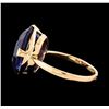 Image 3 : 5.00 ctw Lab Created Alexandrite Ring - 14KT Rose Gold