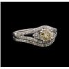 Image 1 : 14KT White Gold 1.32 ctw Diamond Ring and Guard