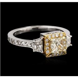 18KT Two-Tone Gold 1.84 ctw Diamond Ring