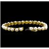 Image 3 : 14KT Yellow Gold 5.5MM Pearl Bracelet