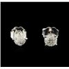 Image 1 : 14KT White Gold 0.72 ctw Diamond Stud Earrings