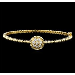 0.65 ctw Diamond Bangle Bracelet - 14KT Yellow Gold